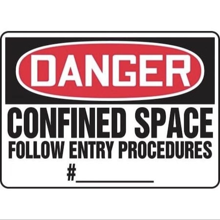 Accuform OSHA DANGER SAFETY SIGN CONFINED MCSP033XP MCSP033XP